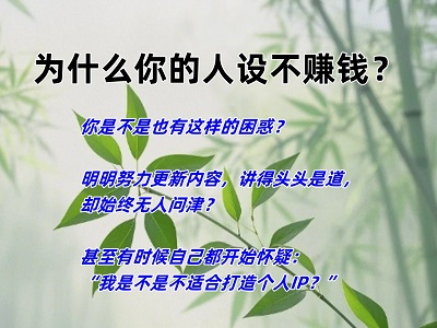 为什么你的人设不赚钱？一文看懂高价值个人IP的打造秘诀！