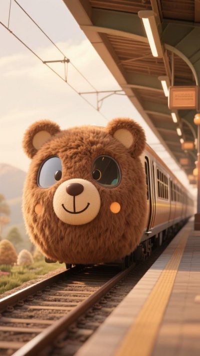 萌翻了！AI一键生成毛绒小火车，轻松收获百万播放量