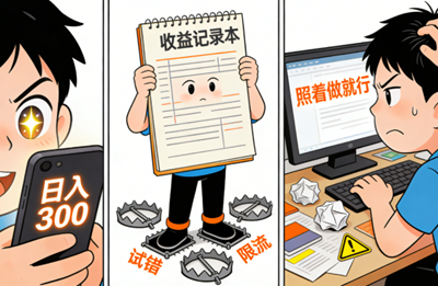 为什么别人天天“日入几百”，你一上手却赚不到钱？真相可能有点扎心