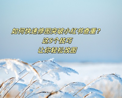 如何快速修图突破小红书查重？这5个技巧让你轻松改图不被系统识别