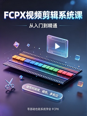 Final Cut Pro X视频剪辑系统课：FCPX从入门到精通教程