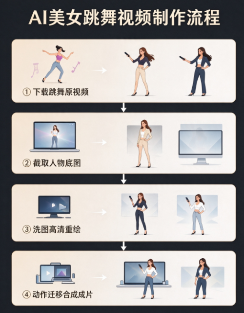 AI 美女跳舞视频怎么做？实测好用的实操步骤，少走一大半弯路